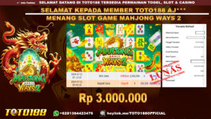 Bukti JP Kemenangan SLOT GAME MAHJONG WAYS2 21 jul 24