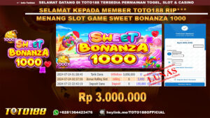 Bukti JP Kemenangan SLOT GAME SWEET BONANZA 1000 24 Juli 2024