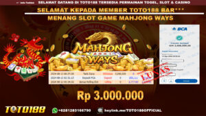 Bukti JP Kemenangan SLOT GAME MAHJONG WAYS 13 agust 24