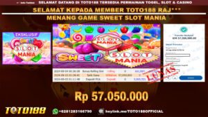 Bukti jp kemenangan game SWEET SLOT MANIA 03 SEP 2024
