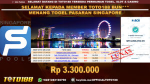 Bukti JP Kemenangan TOGEL PASARAN SINGAPORE POOLS 03 MAR 25