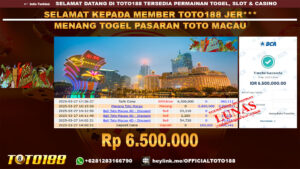 Bukti JP Kemenangan TOGEL PASARAN TOTOMACAU 27 MAR 25