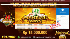 Bukti JP Kemenangan SLOT GAME MAHJONG WAYS 24 MAR 25