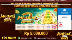 Bukti JP Kemenangan SLOT GAME MAHJONG WAYS 07 APR 25