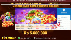 Bukti JP Kemenangan SLOT GAME FORTUNE DRAGON 10 APR 25