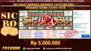 Bukti JP Kemenangan GAME SICBO DICE 16 MEI 2025