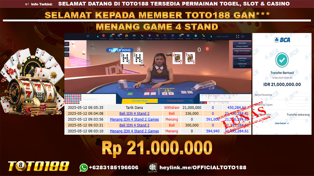 Bukti JP Kemenangan GAME 4 STAND 12 MEI 2025