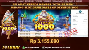 Bukti JP Kemenangan SLOT GAME GATES OF OLYMPUS 1000 20 MEI 25